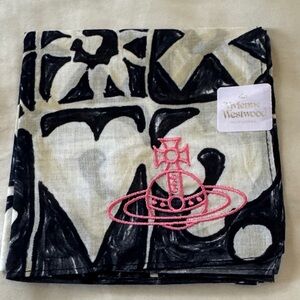 Vivienne Westwood 2025 Japan Exclusive Monochrome Bandana Scarf Handkerchief !